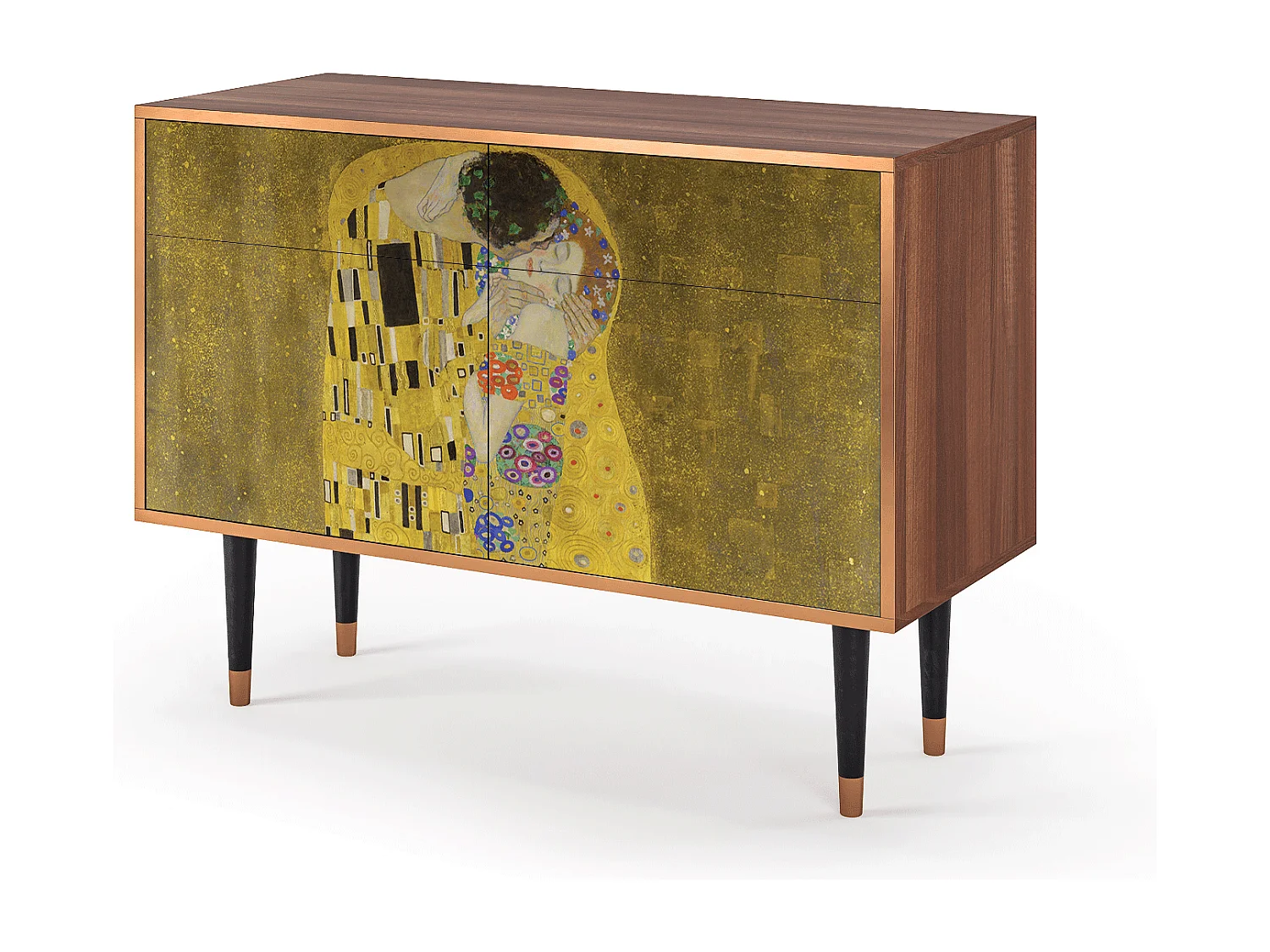 Kredens - 115x85x48 cm - BS4 - The Kiss by Klimt , Orzech