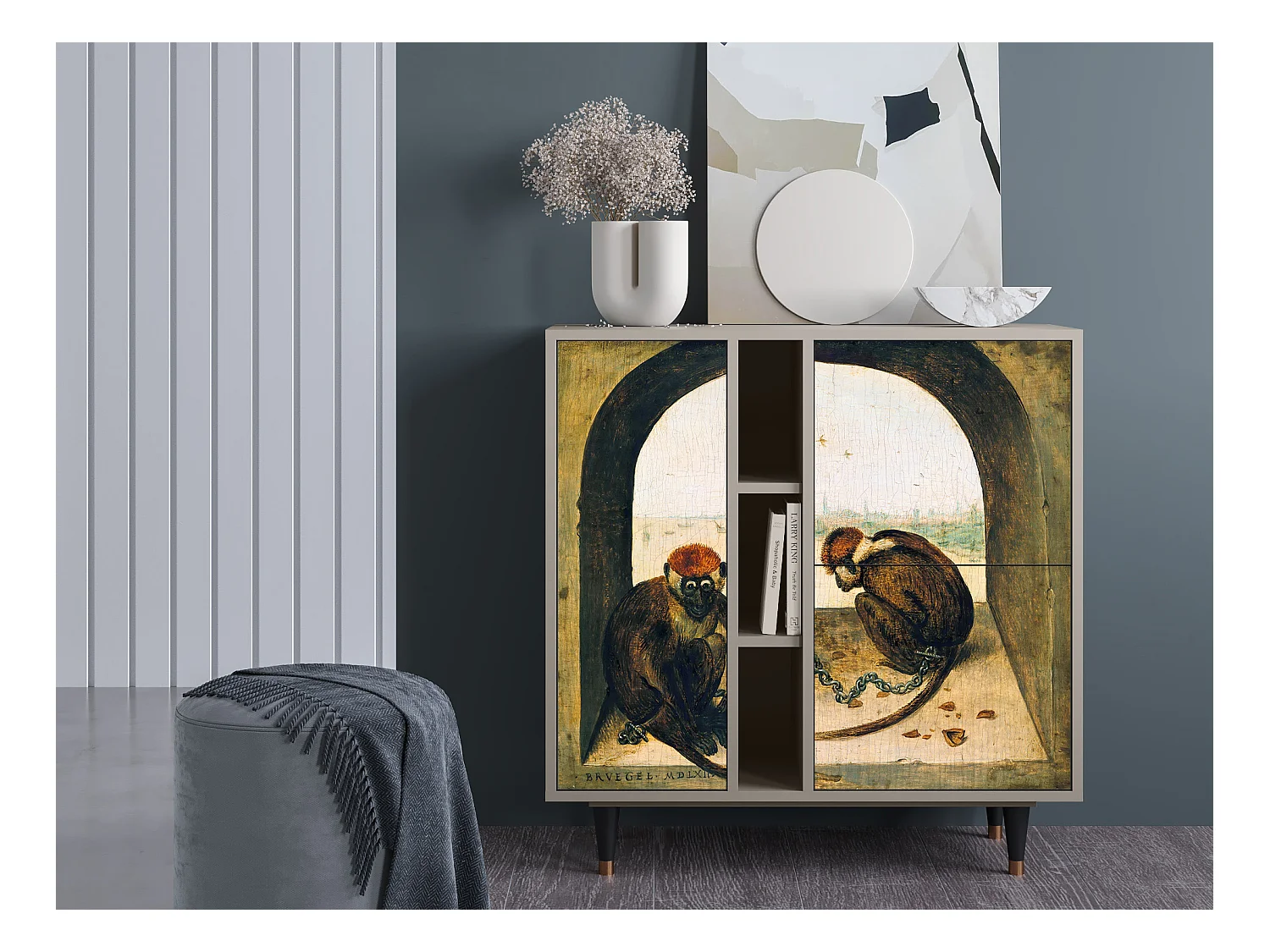 Sideboard - 94х96х41 cm - BS5 - Two Monkeys, Sand