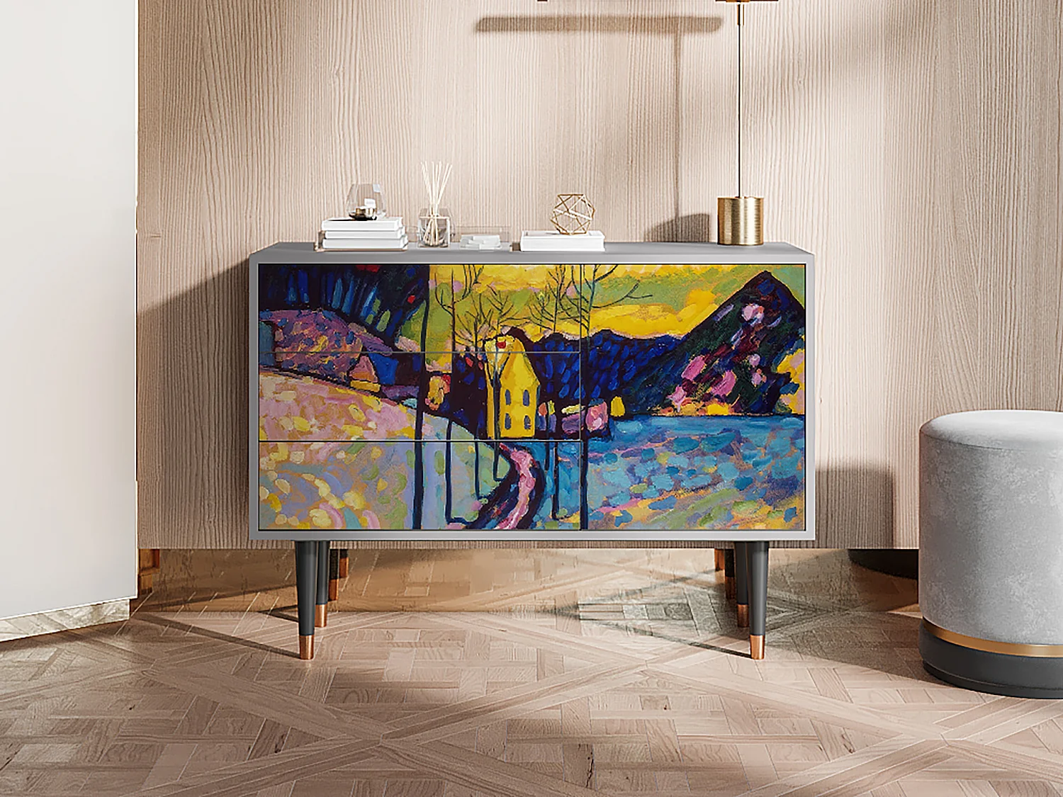 Buffet - 115х84х41 cm - S3 - Winter Landscape, Gris