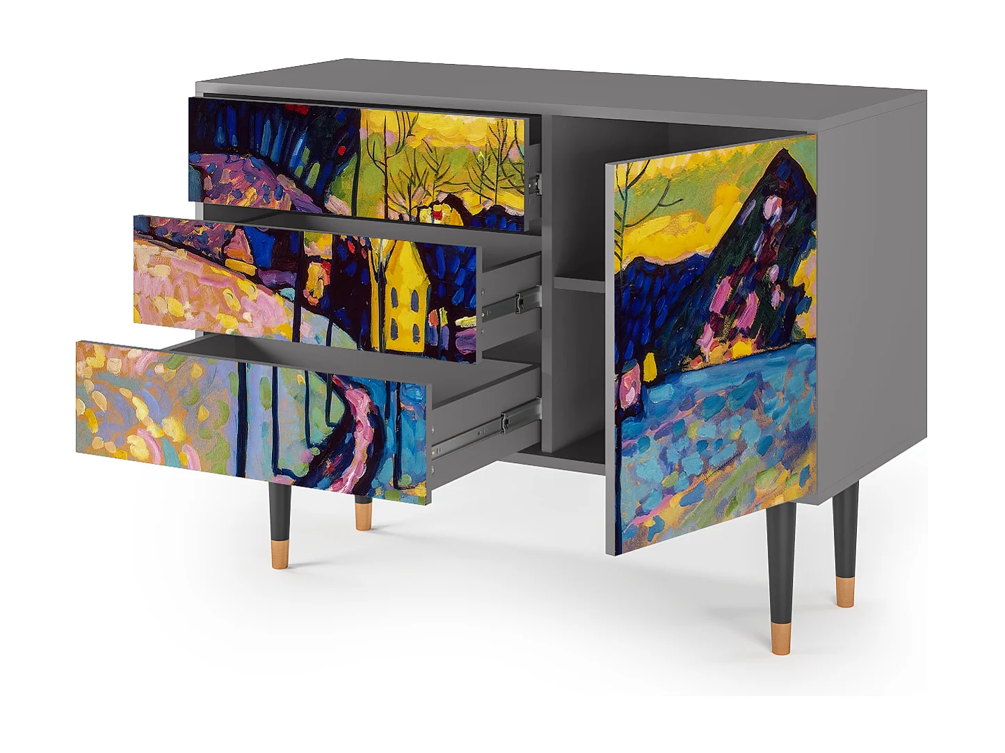 Buffet - 115х84х41 cm - S3 - Winter Landscape, Gris