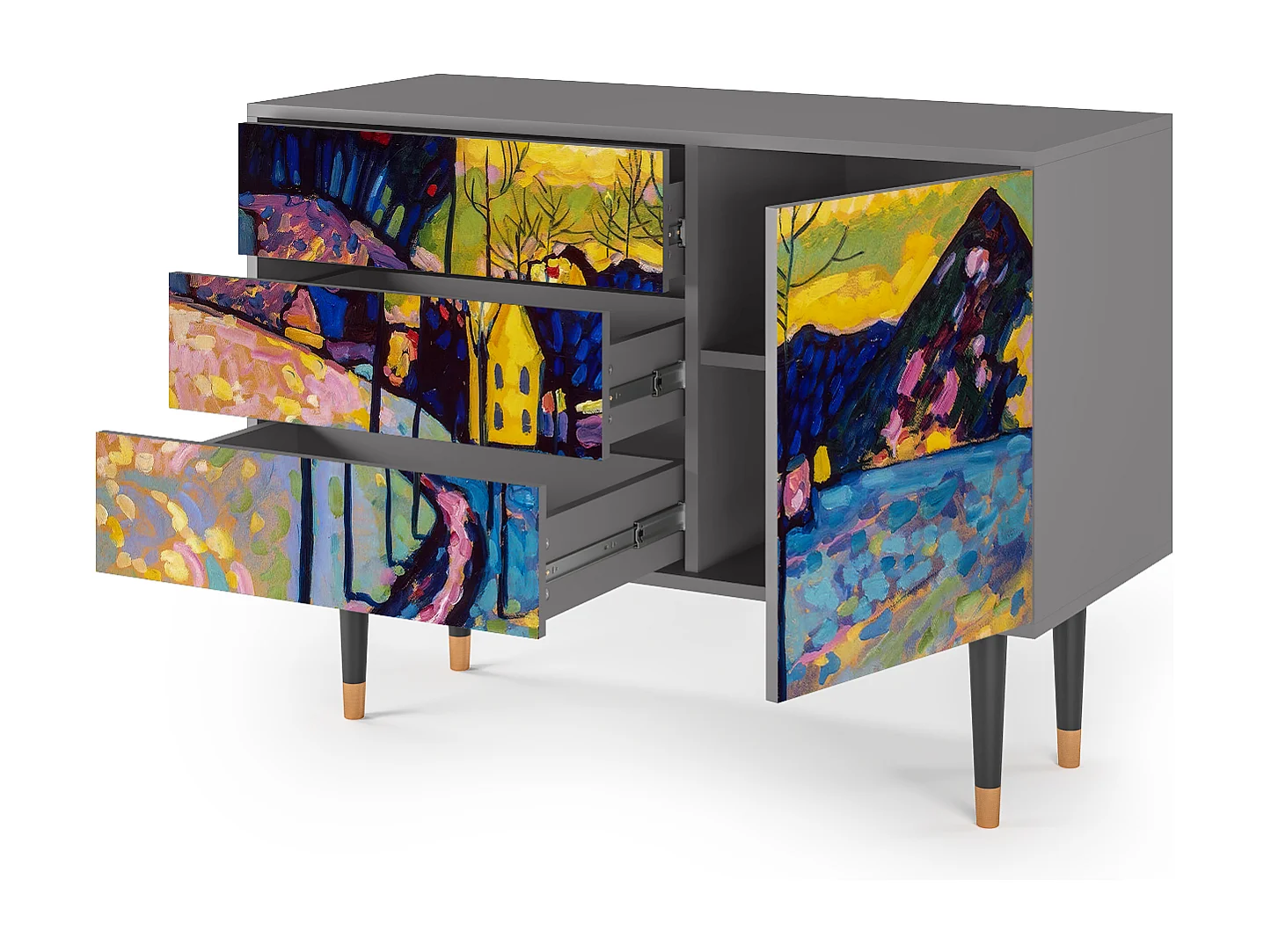 Buffet - 115х84х41 cm - S3 - Winter Landscape, Gris