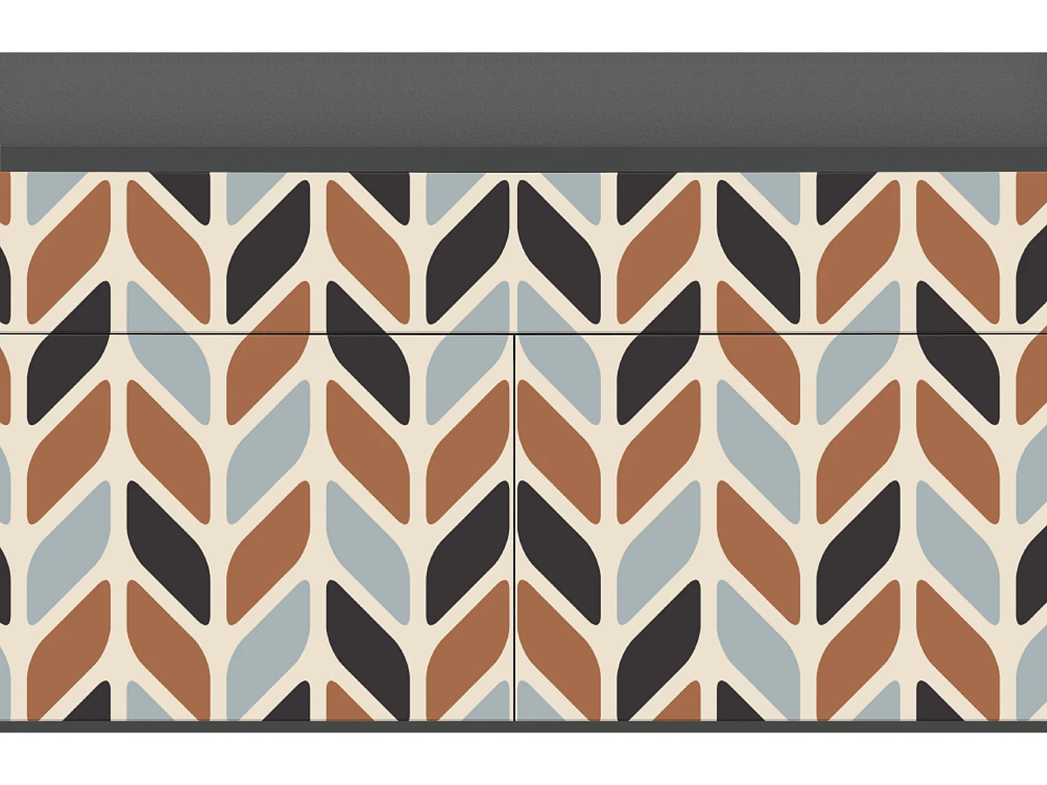 Buffet - 115x85x48 cm - BS4 - Beige Laure, Anthracite