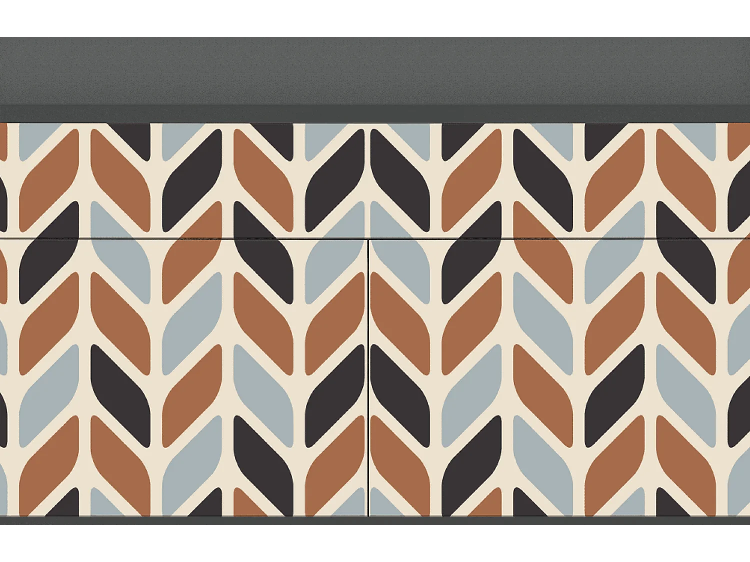 Buffet - 115x85x48 cm - BS4 - Beige Laure, Anthracite