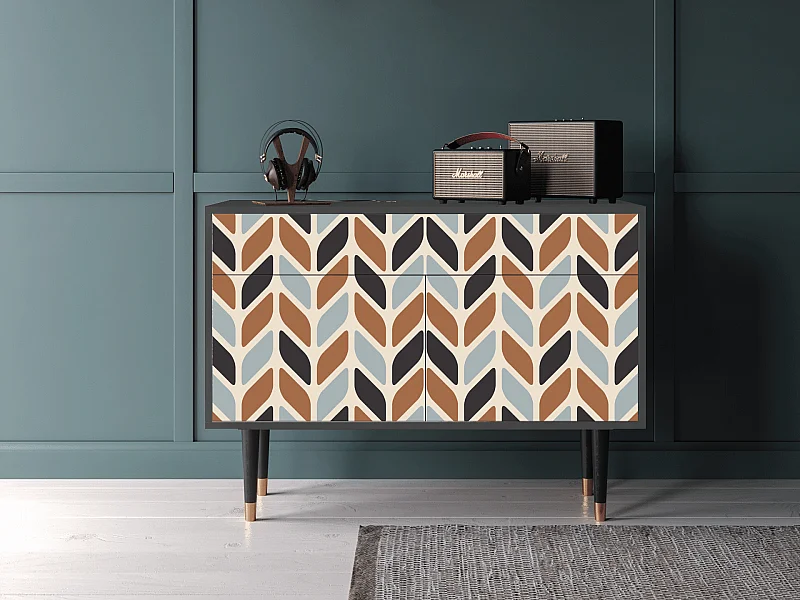 Aparador - 115x85x48 cm - BS4 - Beige Laure, Antracita