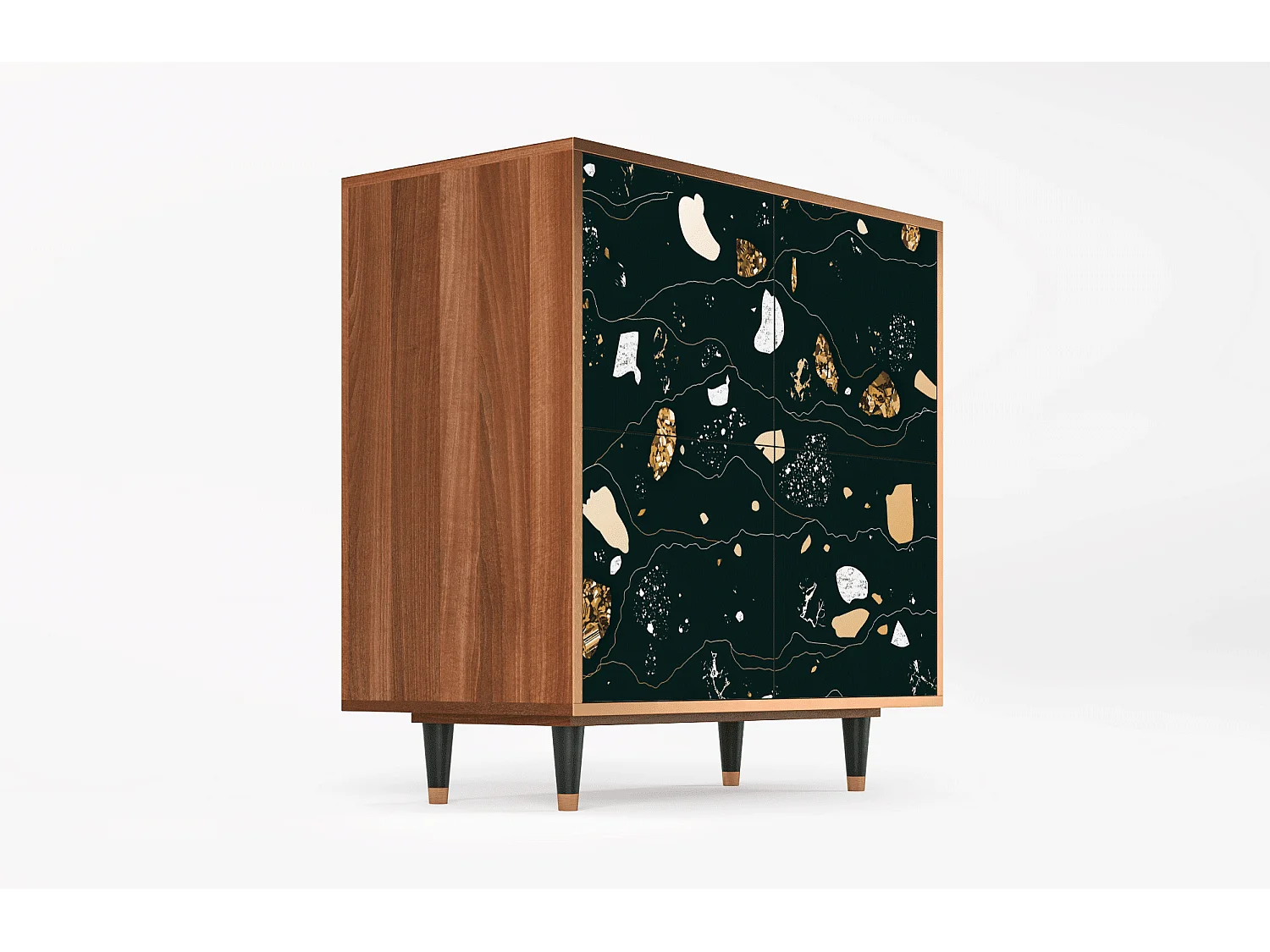 Sideboard - 94x96x48 cm - BS3 - Space Rocks, Walnuss