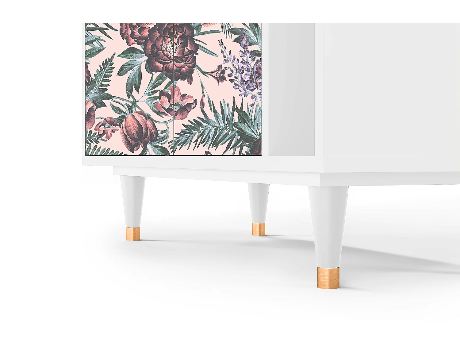 Buffet - 96х110х41 cm - BS6 - Peach Peonies, Blanc