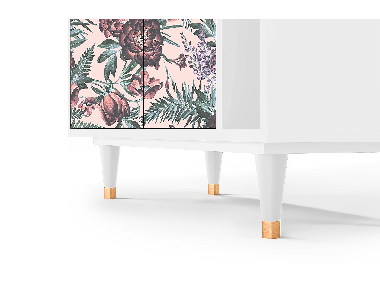 Buffet - 96х110х41 cm - BS6 - Peach Peonies, Blanc