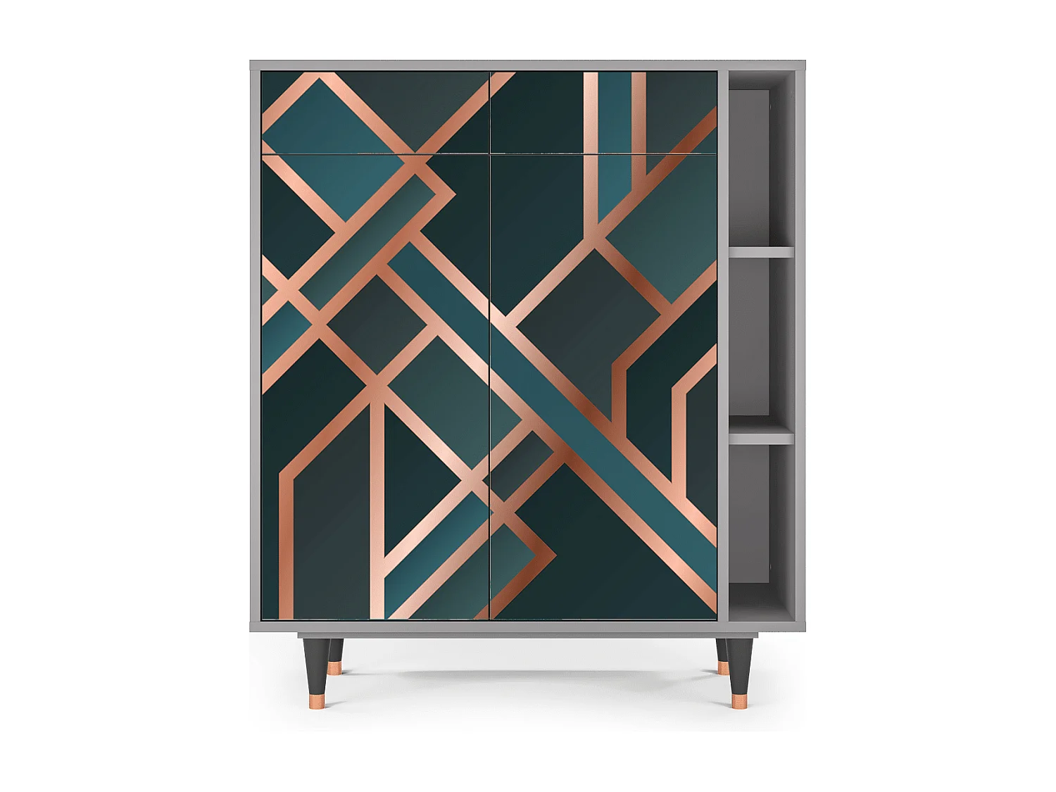 Aparador - 96х110х41 cm - BS6 - Bronze Crossroad, Cinza