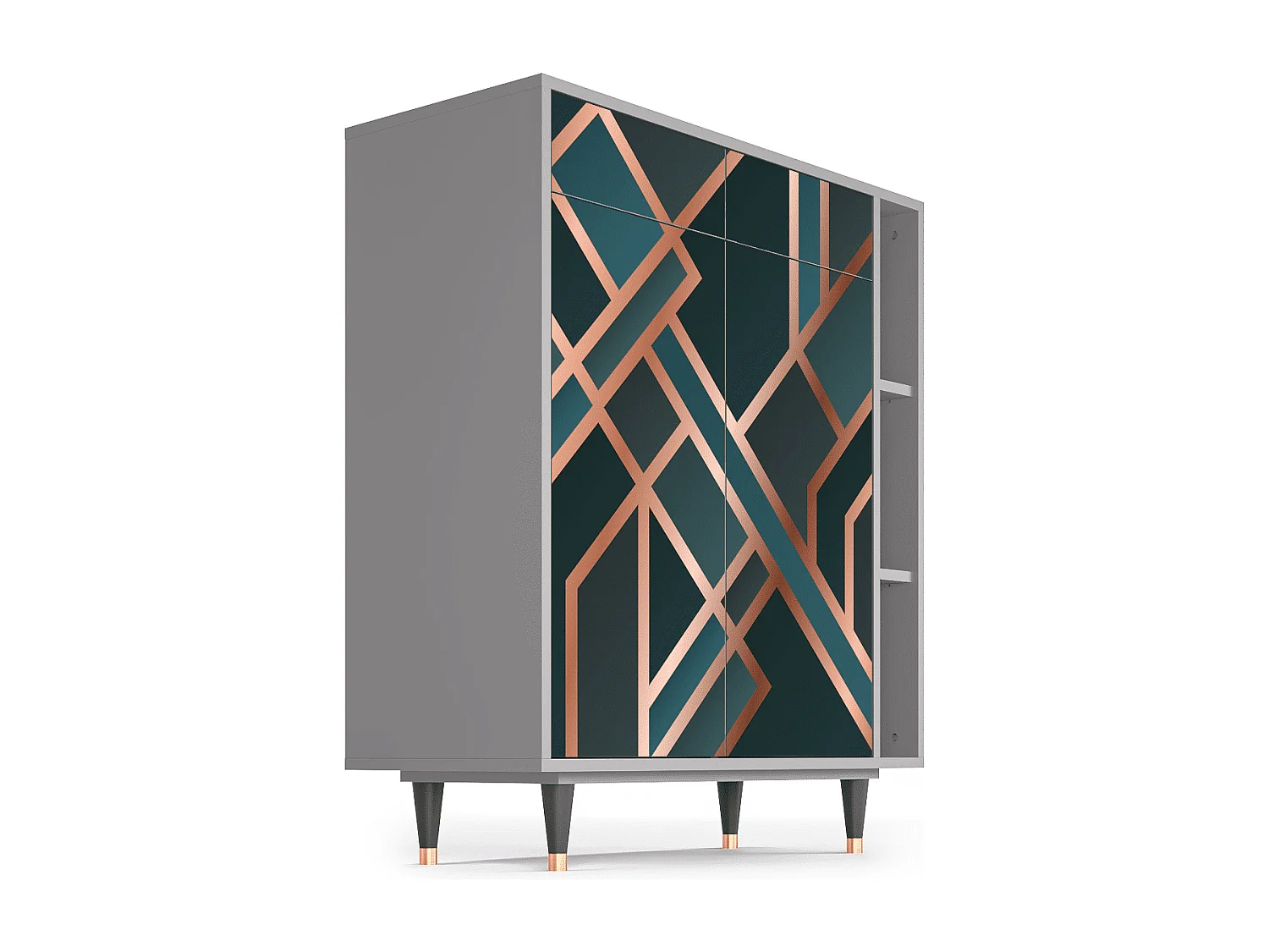 Aparador - 96х110х41 cm - BS6 - Bronze Crossroad, Cinza