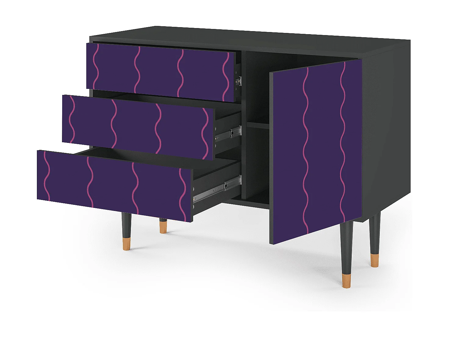 Buffet - 115х84х41 cm - S3 - Grape Maccaroni, Anthracite