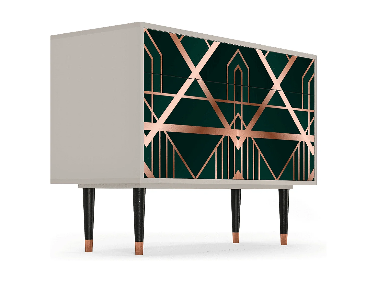 Kredens - 115x85x48 cm - BS4 - Emerald Gatsby, Piaskowy