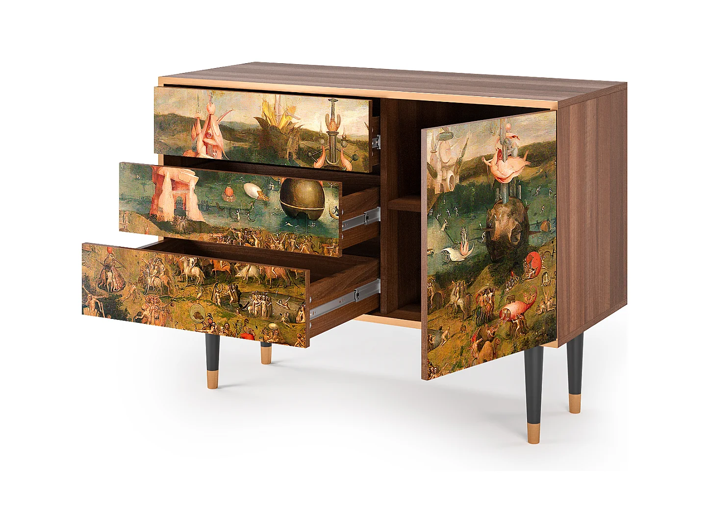 Credenza - 115х84х41 cm - S3 - Garden of Delights , Noce