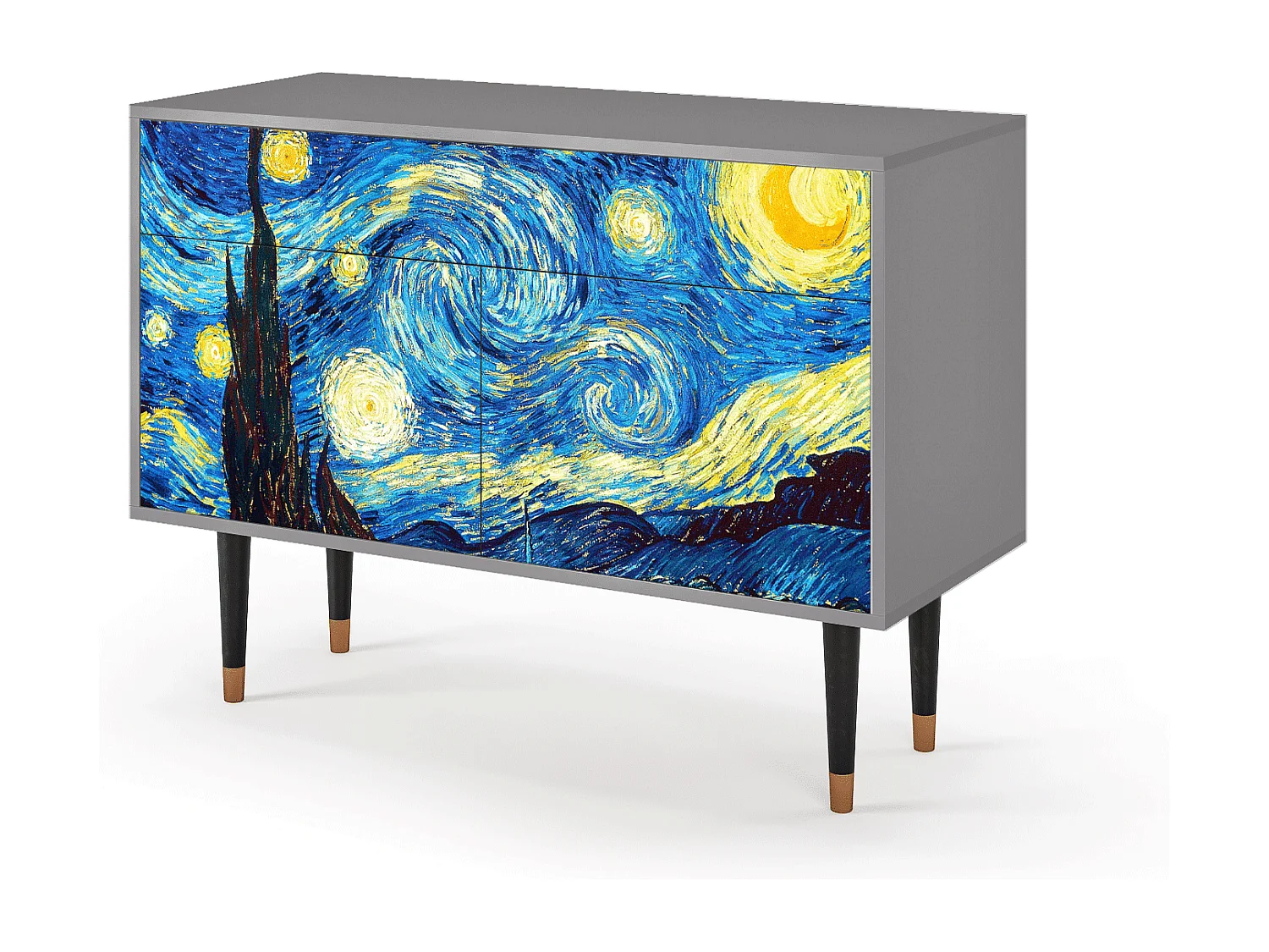 Buffet - 115x85x48 cm - BS4 - The Starry Night  , Gris
