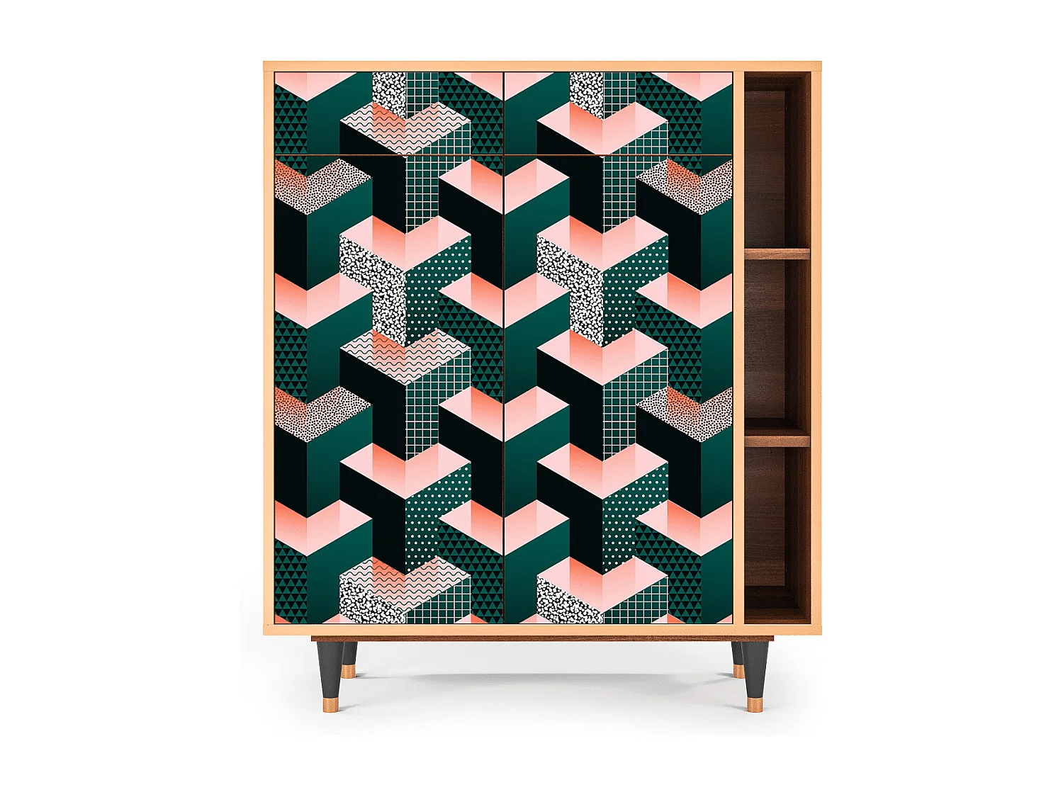 Aparador - 96х110х41 cm - BS6 - Geometric Madness, Nogal