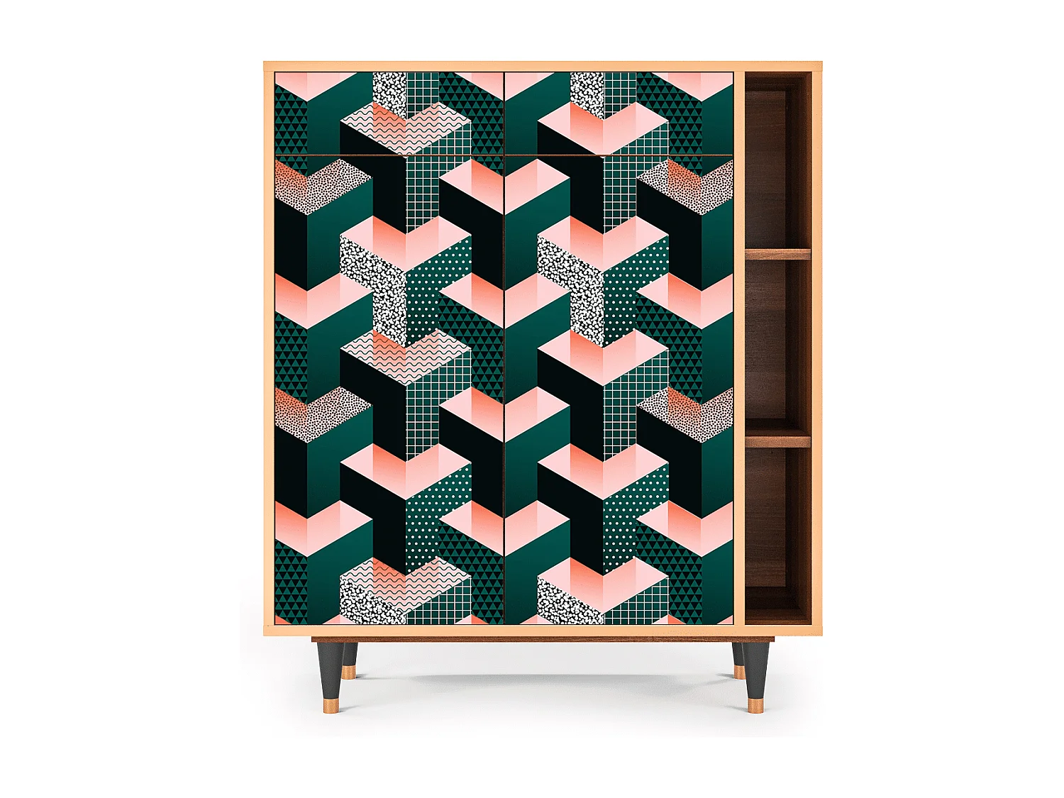 Buffet - 96х110х41 cm - BS6 - Geometric Madness, Noyer