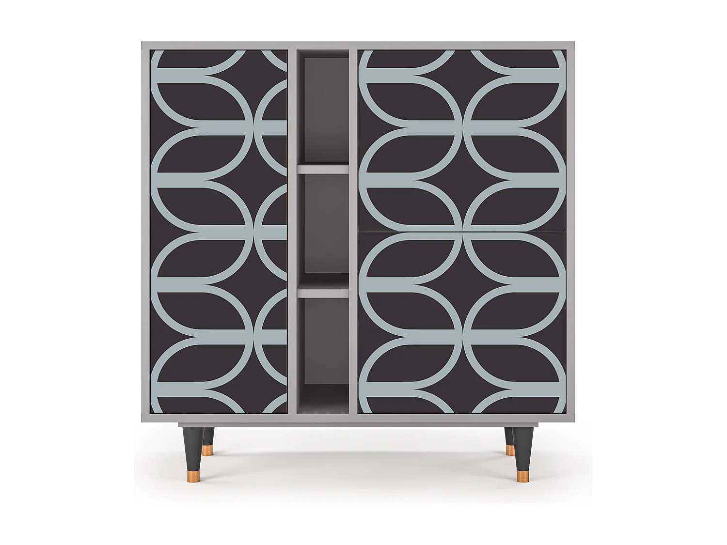 Sideboard - 94х96х41 cm - BS5 - Braided Blue, Grau