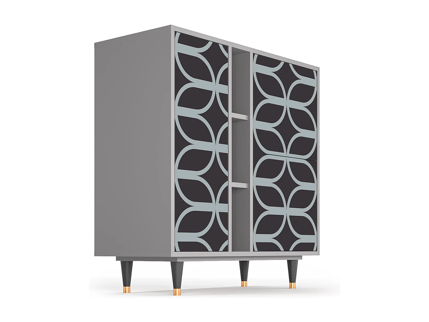 Sideboard - 94х96х41 cm - BS5 - Braided Blue, Grau