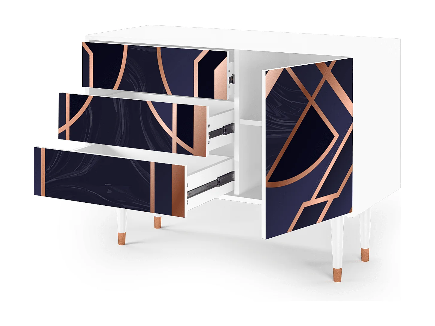 Sideboard - 115х84х41 cm - S3 - Purple Temple, Weiß