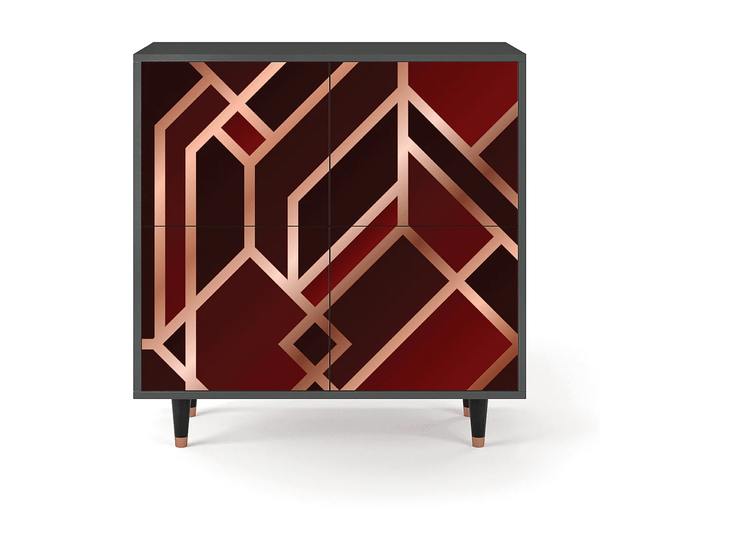 Dressoir - 94x96x48 cm - BS3 - Velvet 1920's, Antraciet