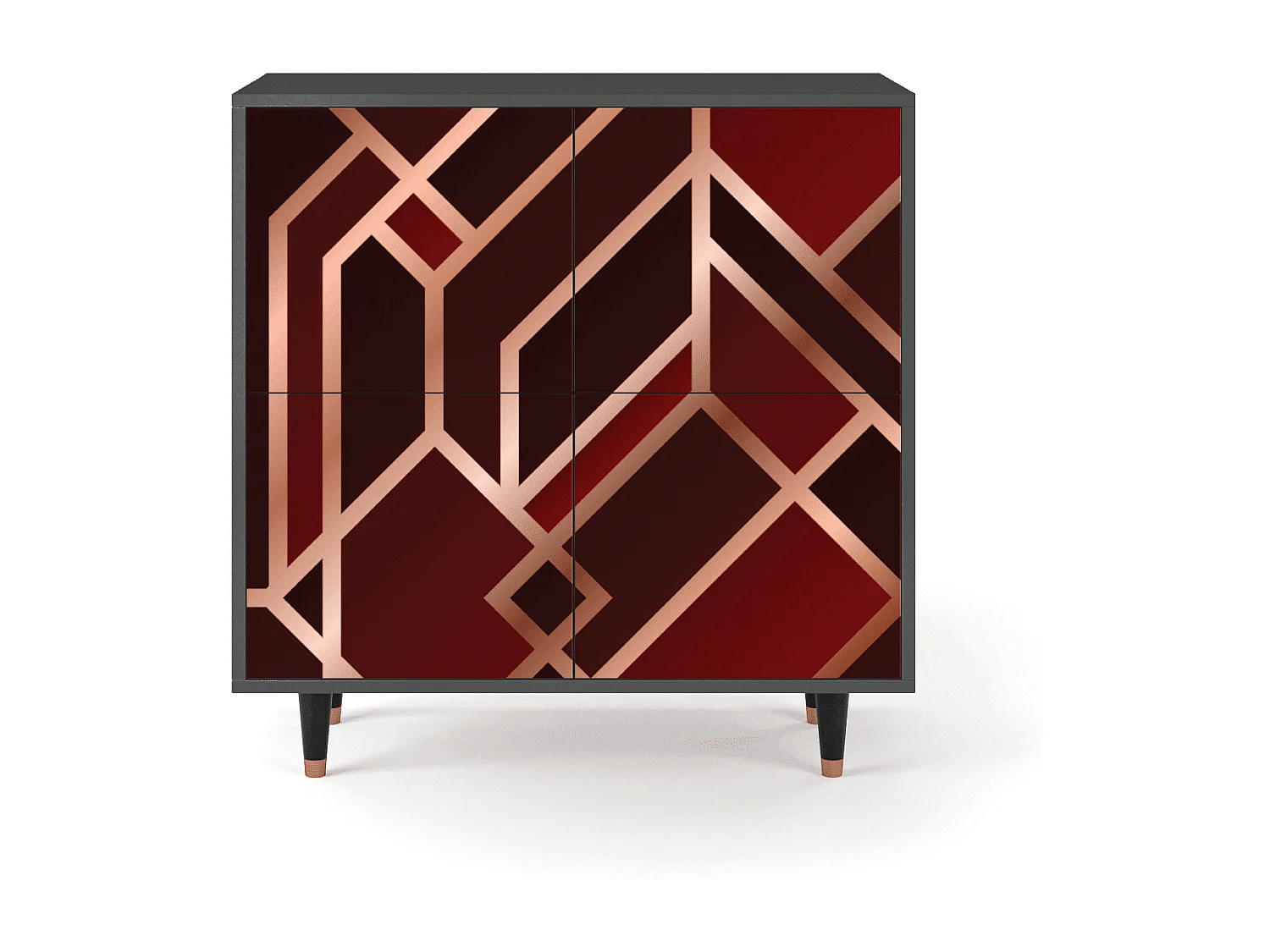 Dressoir - 94x96x48 cm - BS3 - Velvet 1920's, Antraciet