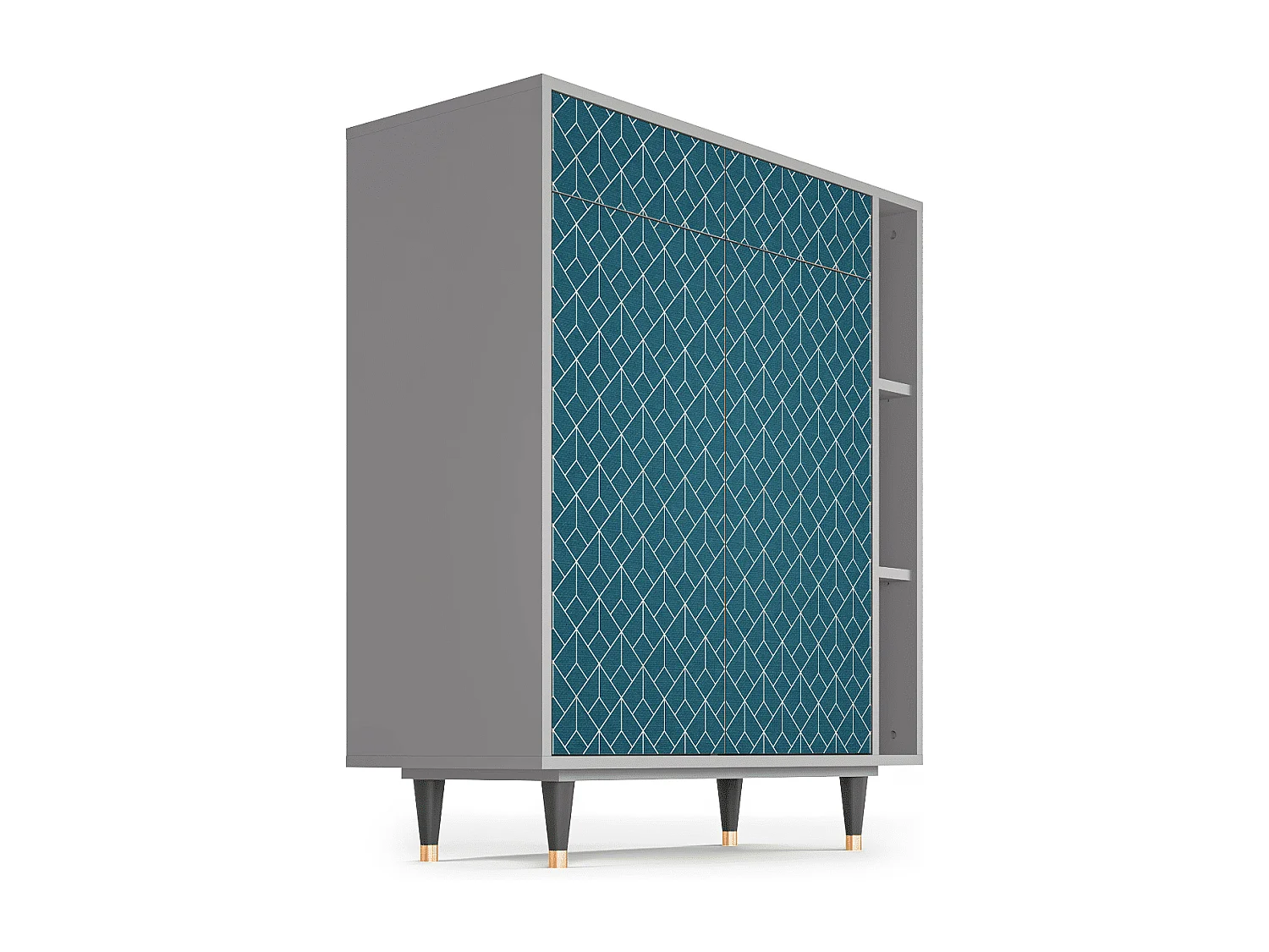 Credenza - 96х110х41 cm - BS6 - Turquoise Geometry, Grigio