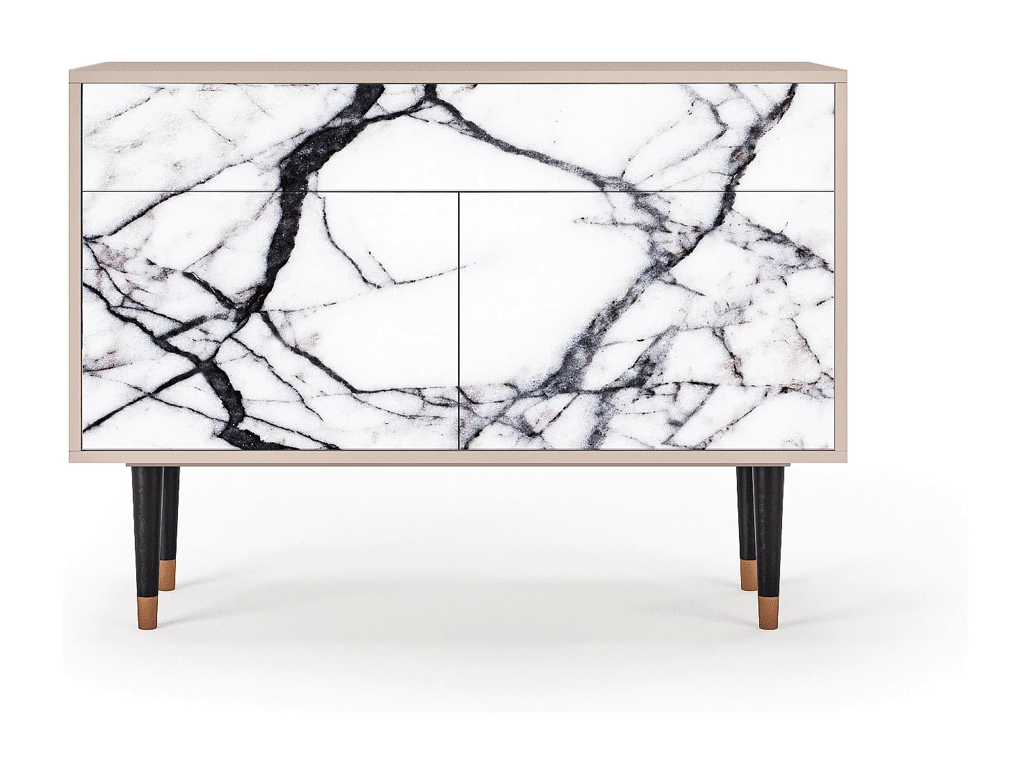 Aparador - 115x85x48 cm - BS4 - Raven Marble, Latte