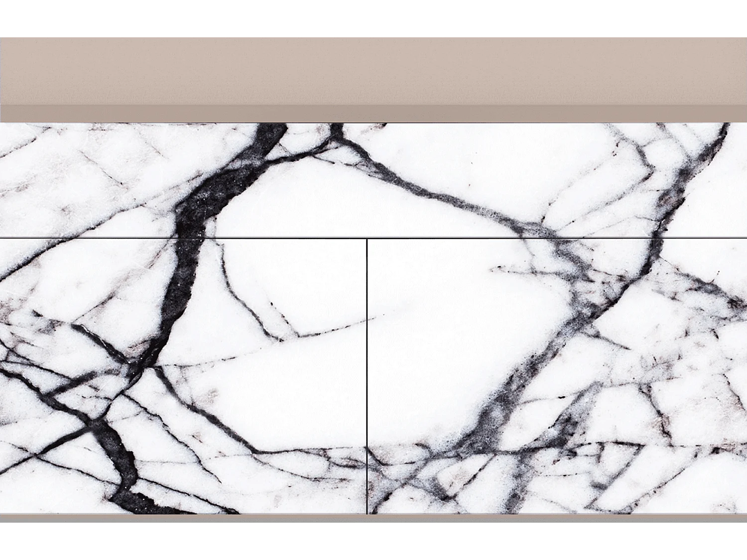 Kredens - 115x85x48 cm - BS4 - Raven Marble, Latte