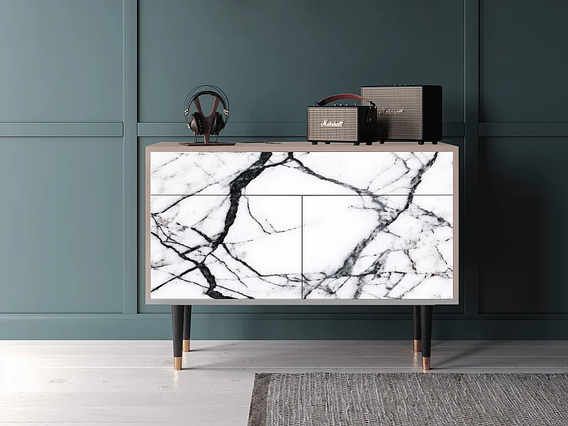 Aparador - 115x85x48 cm - BS4 - Raven Marble, Latte