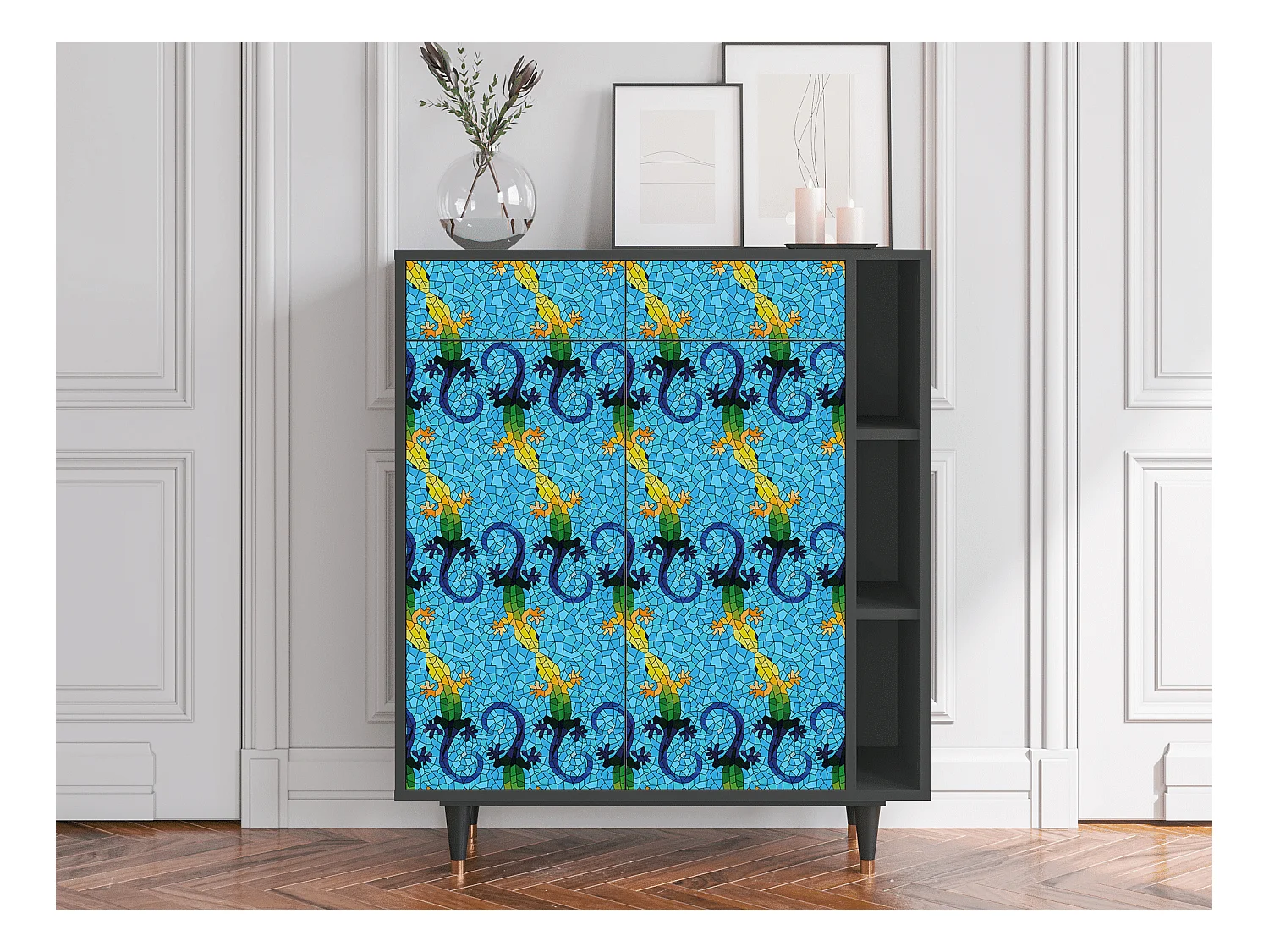 Buffet - 96х110х41 cm - BS6 - Gaudi's Lizard, Anthracite