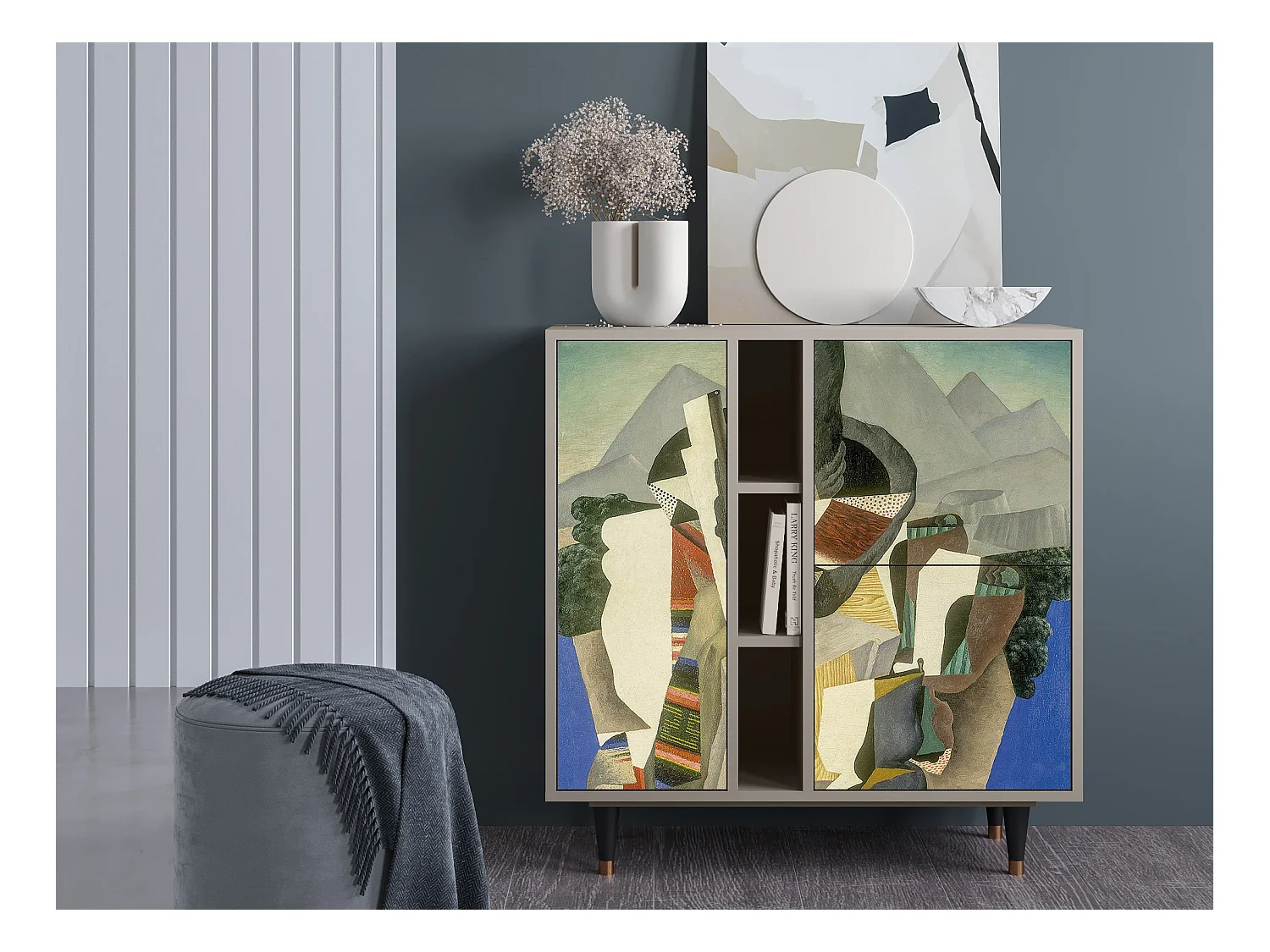 Credenza - 94х96х41 cm - BS5 - The Cubist Paintings , Sabbia