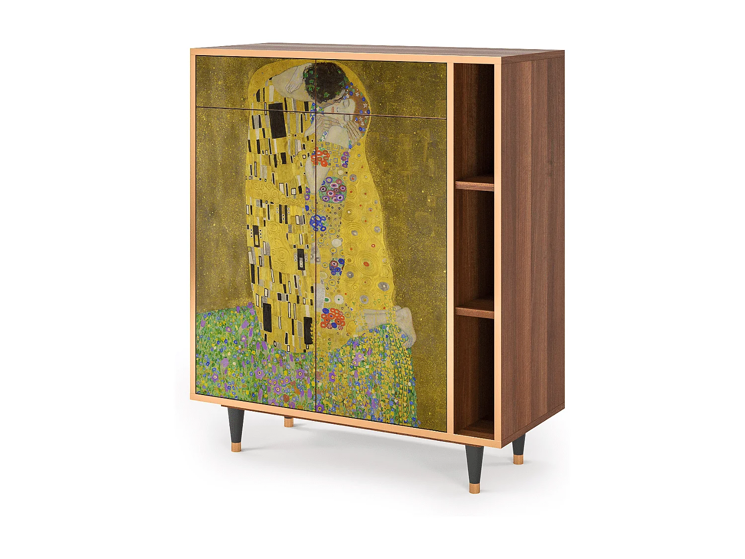 Aparador - 96х110х41 cm - BS6 - The Kiss by Klimt , Nogal