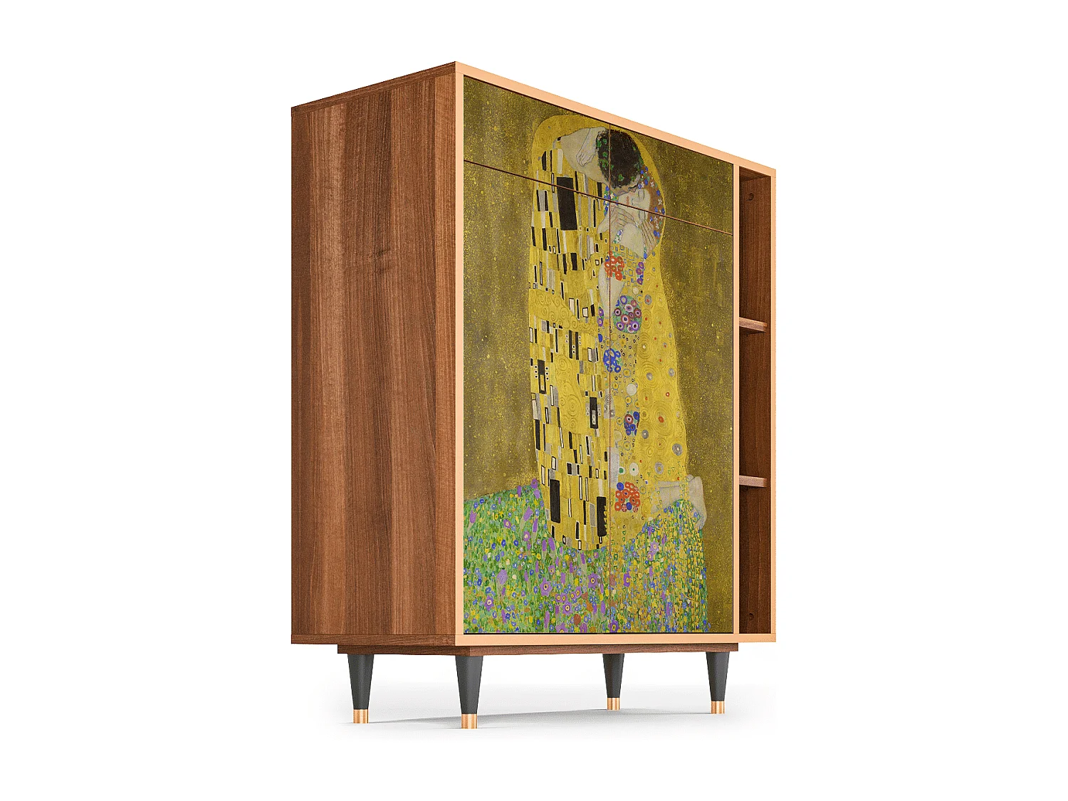 Aparador - 96х110х41 cm - BS6 - The Kiss by Klimt , Nogal