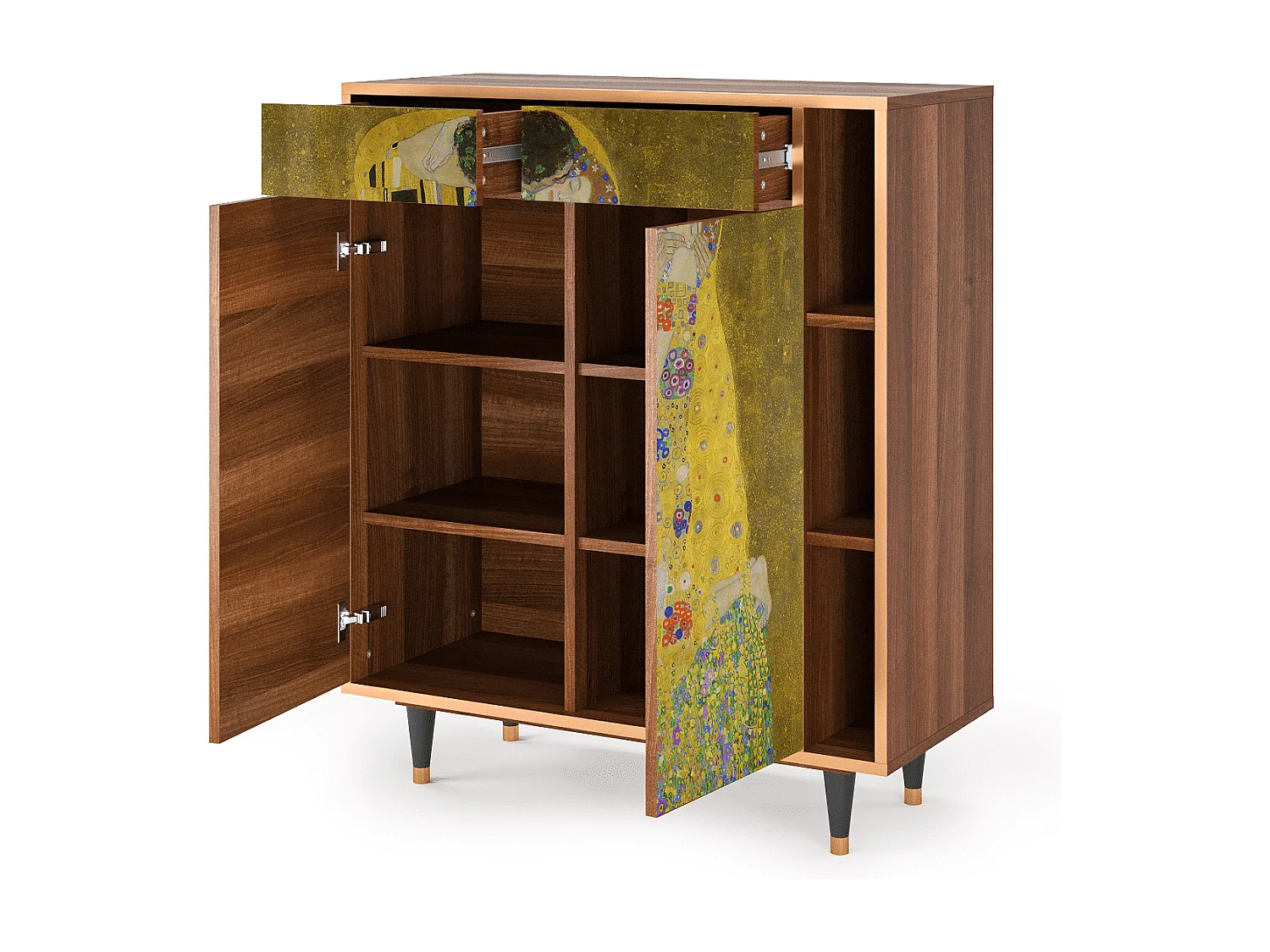 Aparador - 96х110х41 cm - BS6 - The Kiss by Klimt , Nogal