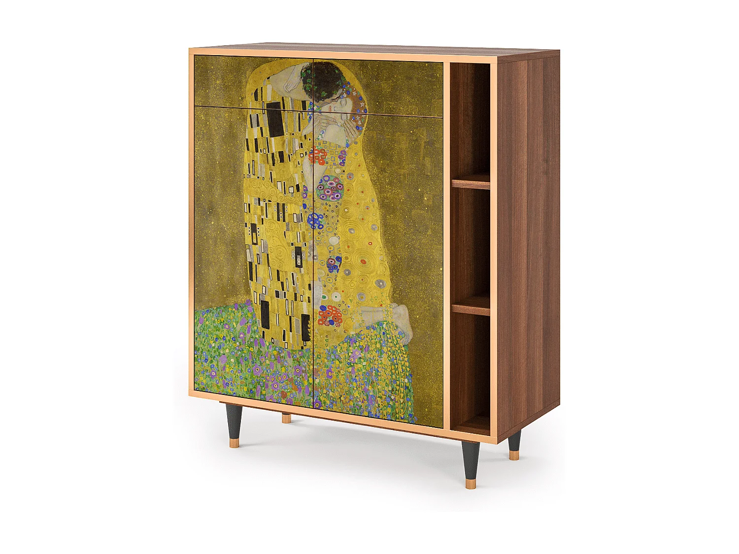 Buffet - 96х110х41 cm - BS6 - The Kiss by Klimt , Noyer