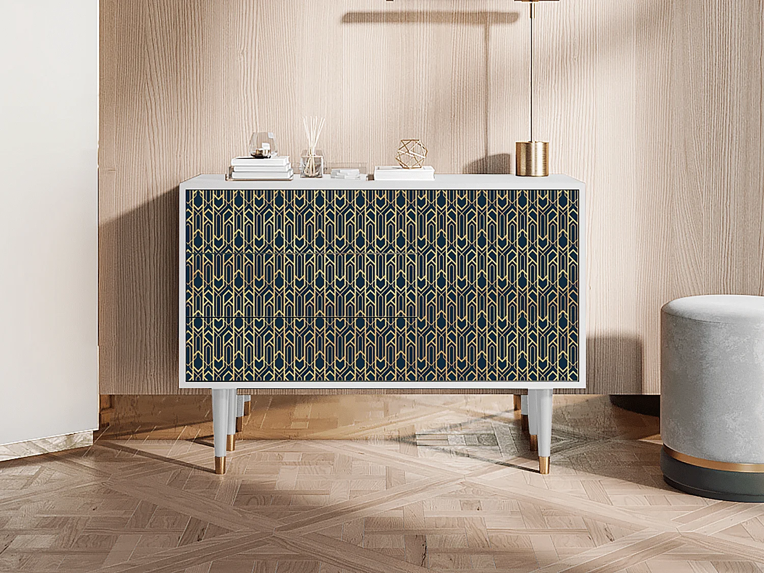 Credenza - 115х84х41 cm - S3 - Golden Empire, Bianco