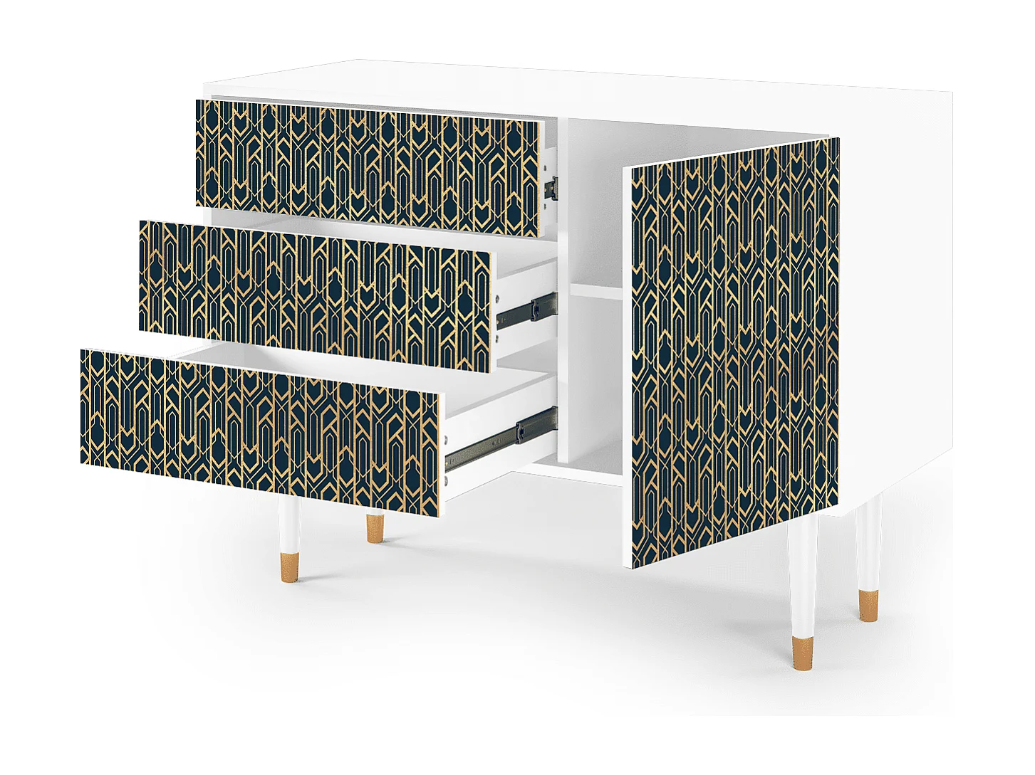 Credenza - 115х84х41 cm - S3 - Golden Empire, Bianco