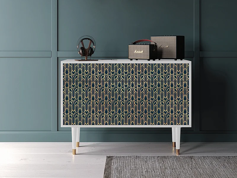 Sideboard - 115x85x48 cm - BS4 - Golden Empire, Weiß
