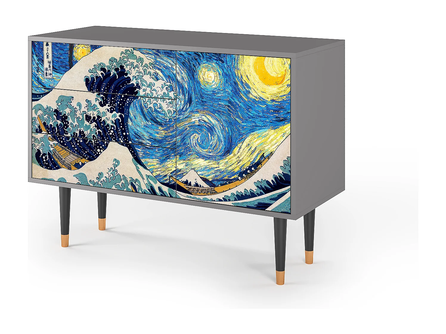 Buffet - 115х84х41 cm - S3 - Great Wave, Gris
