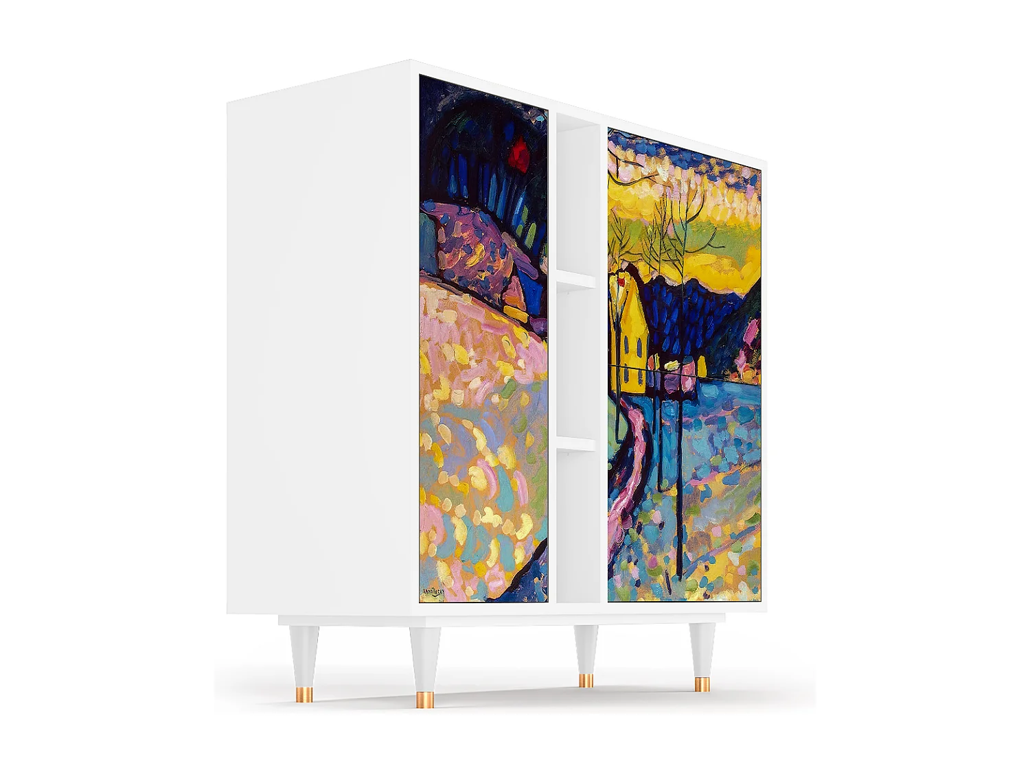 Buffet - 94х96х41 cm - BS5 - Winter Landscape, Blanc