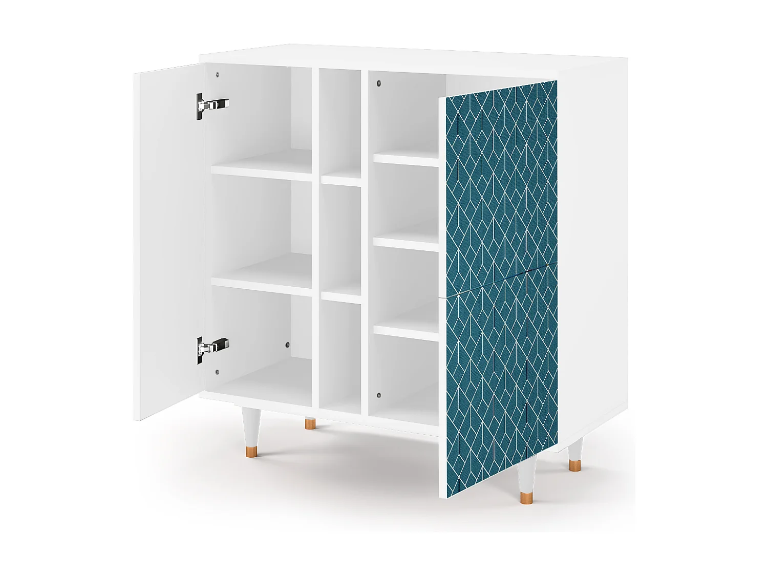 Buffet - 94х96х41 cm - BS5 - Turquoise Geometry, Blanc