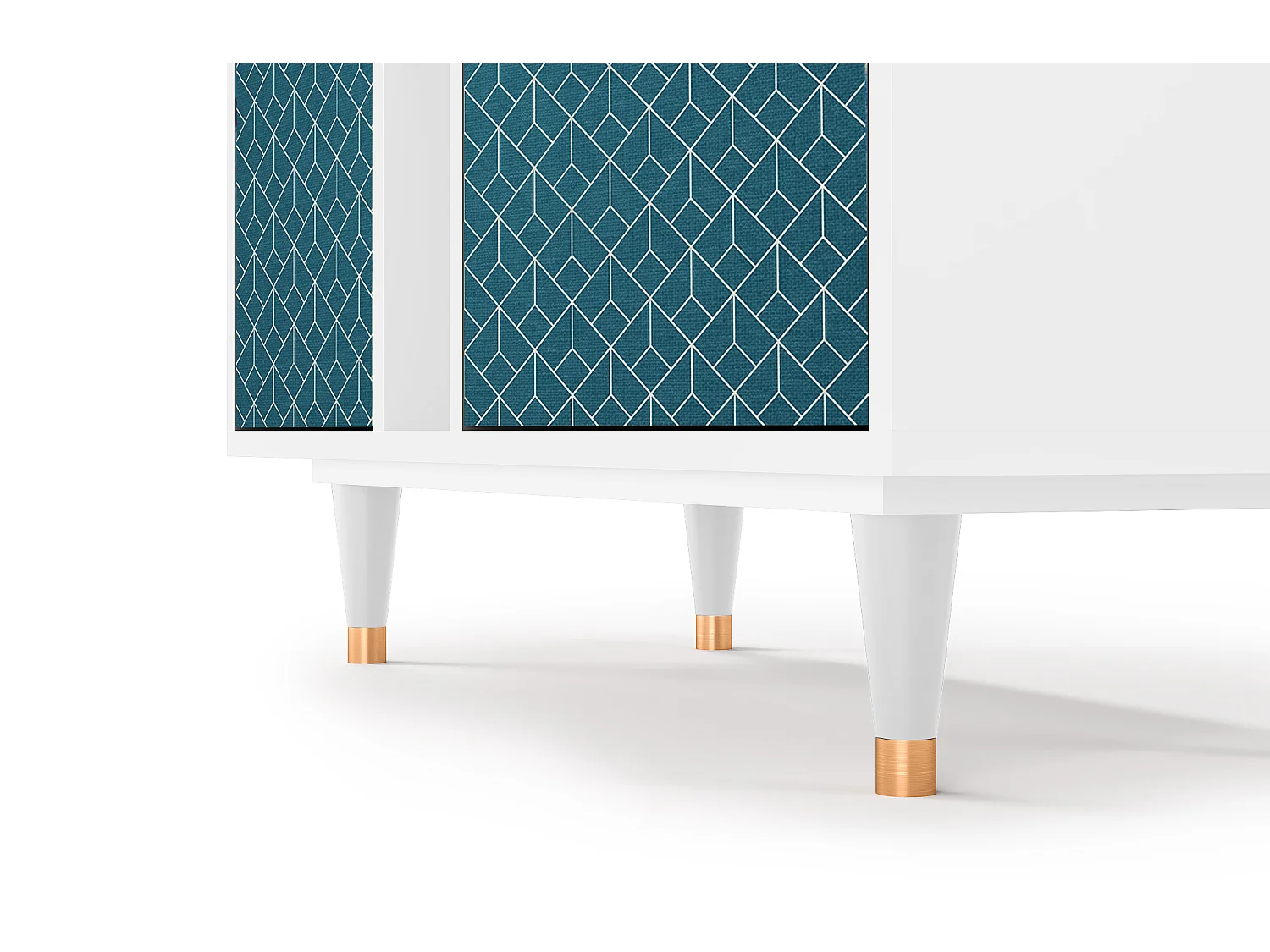 Aparador - 94х96х41 cm - BS5 - Turquoise Geometry, Branco