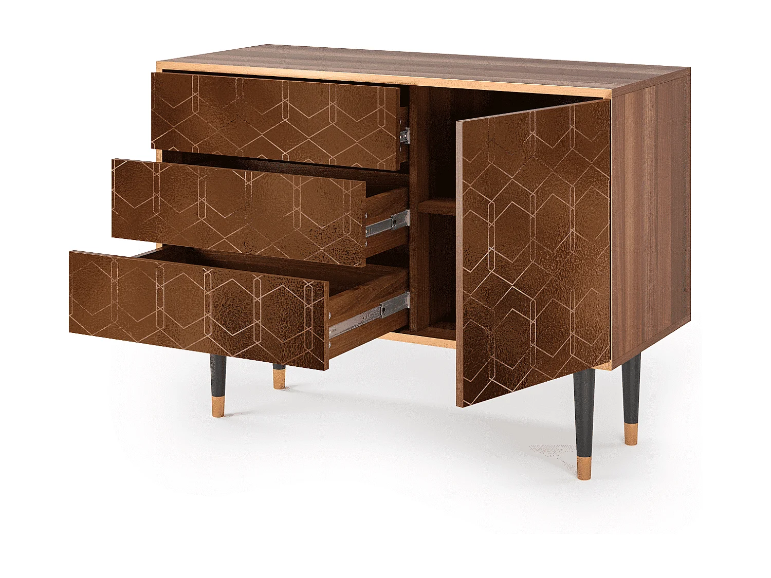 Buffet - 115х84х41 cm - S3 - Chocolate Bar, Noyer