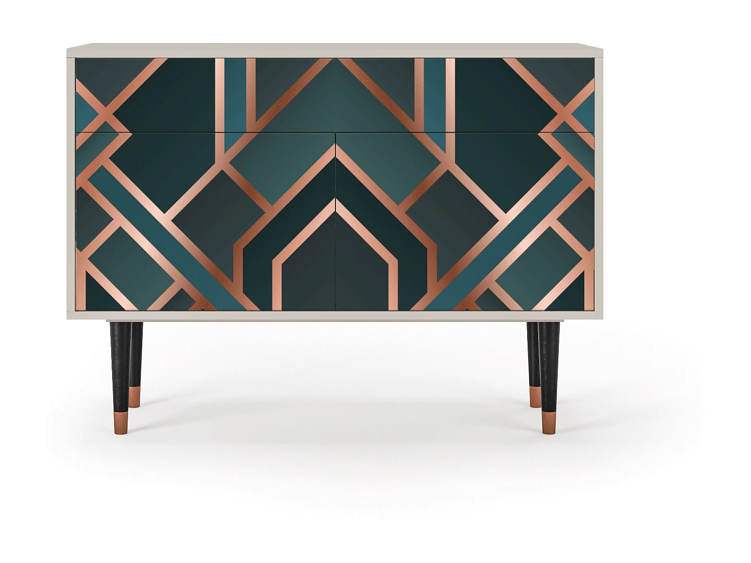 Kredens - 115x85x48 cm - BS4 - Bronze Crossroad, Piaskowy