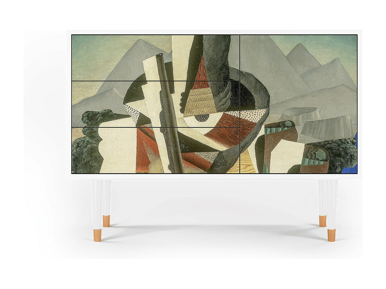 Aparador - 115х84х41 cm - S3 - Nighthawks by Hopper, Branco