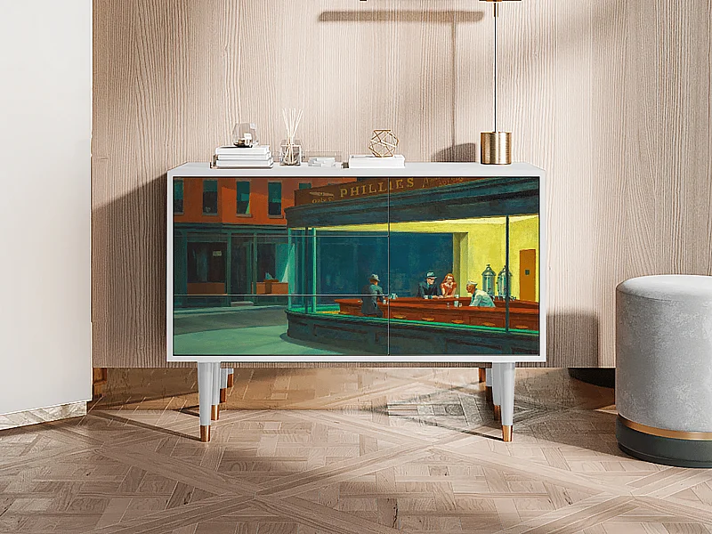 Sideboard - 115х84х41 cm - S3 - Nighthawks by Hopper, Weiß