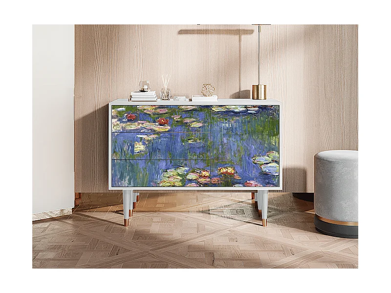 Buffet - 115х84х41 cm - S3 - The water lily pond  , Blanc