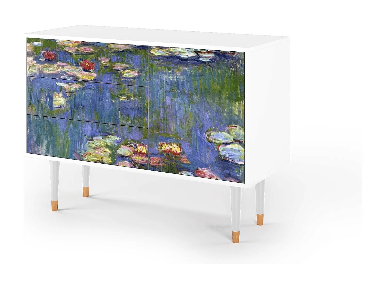 Credenza - 115х84х41 cm - S3 - The water lily pond  , Bianco