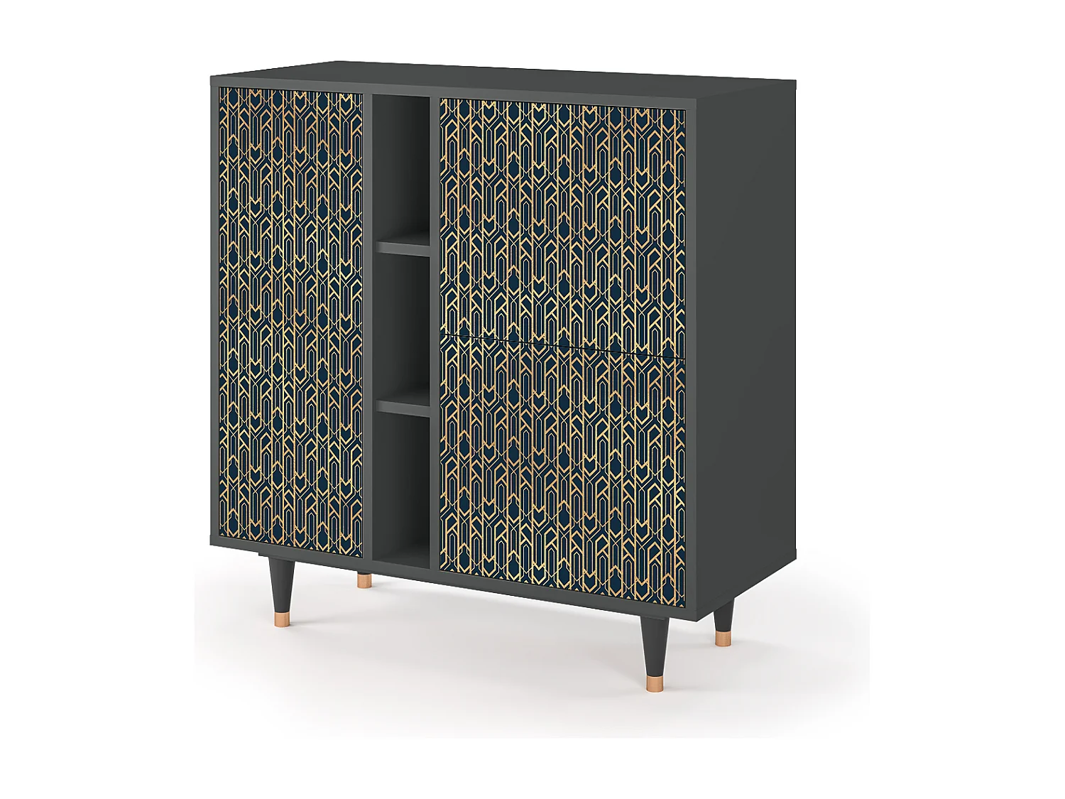 Kredens - 94х96х41 cm - BS5 - Golden Empire, Antracyt