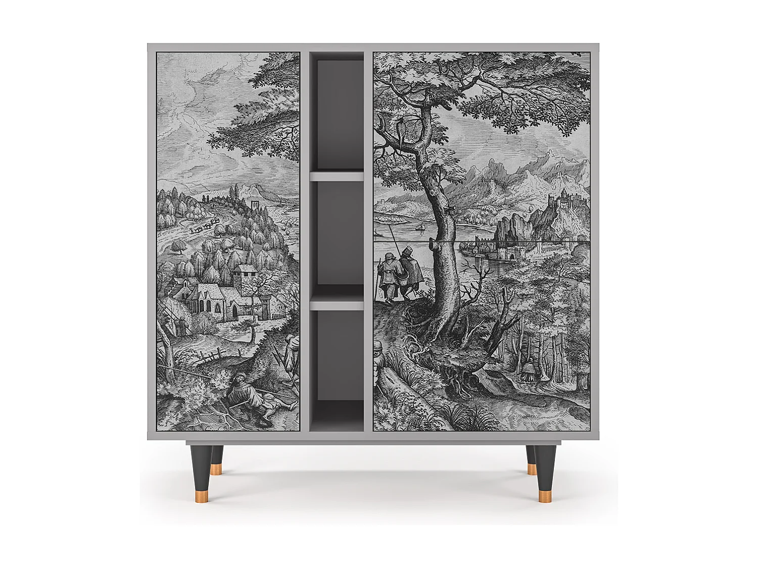 Sideboard - 94х96х41 cm - BS5 - Milites Requiescentes, Grau