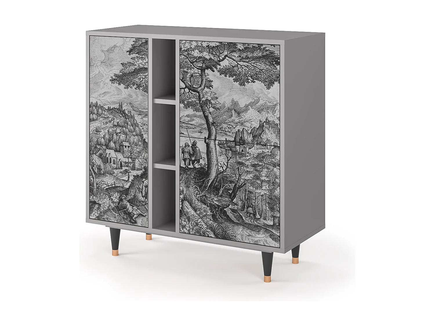 Sideboard - 94х96х41 cm - BS5 - Milites Requiescentes, Grau